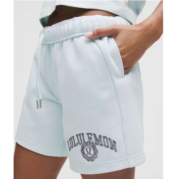 (L) NWT $88 Lululemon Scuba Mid-Rise Oversized Short 7" *Graphic Mint Breeze - Picture 2 of 5
